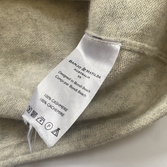 Banjo + Matilda 100% Cashmere V-Neck Sweater S - Picture 9 of 10